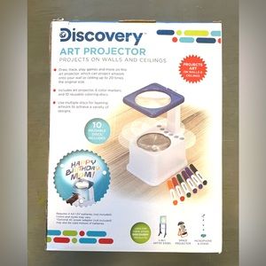 DISCOVERY KIDS Art Projector Kit w/ 10 Discs & 6 Markers Trace Draw NEW